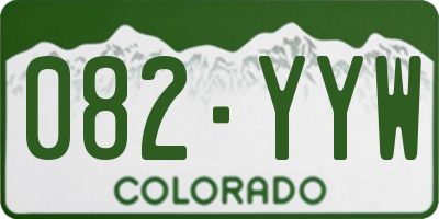 CO license plate 082YYW