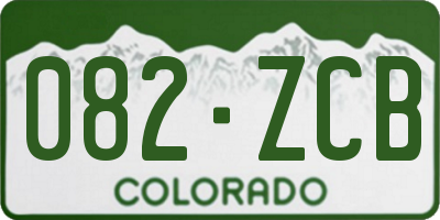 CO license plate 082ZCB