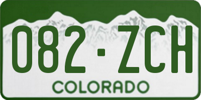 CO license plate 082ZCH