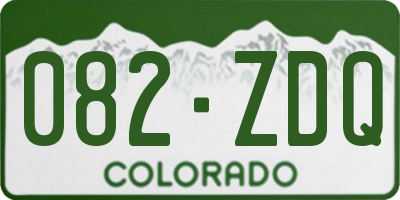 CO license plate 082ZDQ