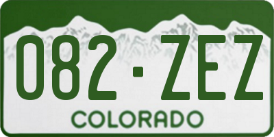 CO license plate 082ZEZ