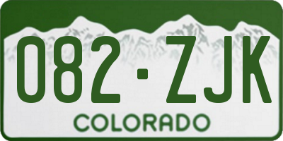 CO license plate 082ZJK