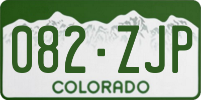CO license plate 082ZJP