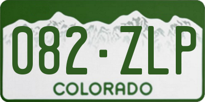 CO license plate 082ZLP