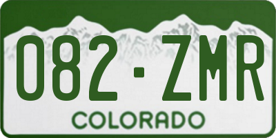 CO license plate 082ZMR