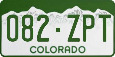 CO license plate 082ZPT
