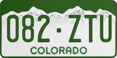 CO license plate 082ZTU