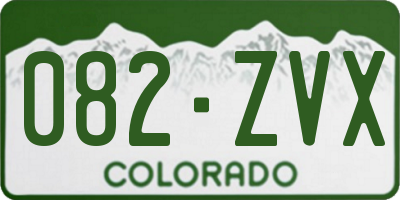 CO license plate 082ZVX