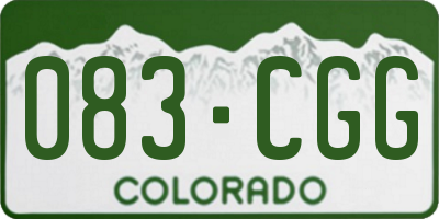 CO license plate 083CGG