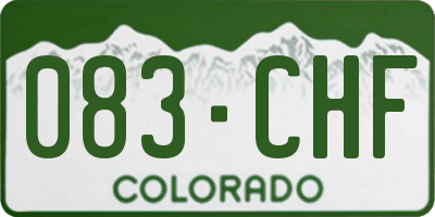 CO license plate 083CHF