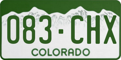 CO license plate 083CHX