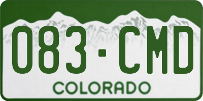 CO license plate 083CMD