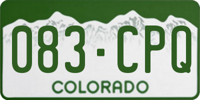 CO license plate 083CPQ