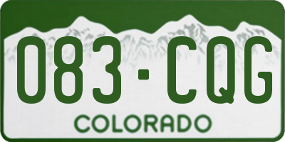 CO license plate 083CQG