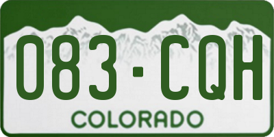 CO license plate 083CQH