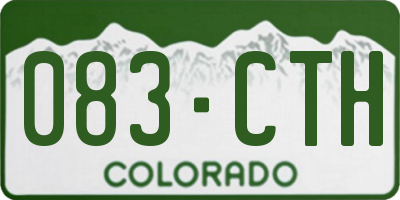 CO license plate 083CTH