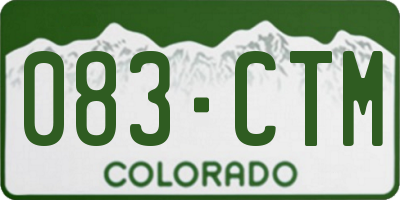 CO license plate 083CTM