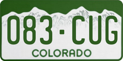 CO license plate 083CUG