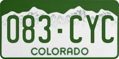 CO license plate 083CYC