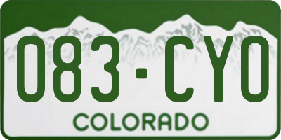 CO license plate 083CYO