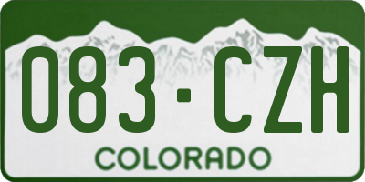 CO license plate 083CZH