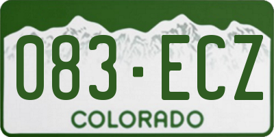 CO license plate 083ECZ