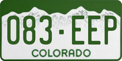 CO license plate 083EEP