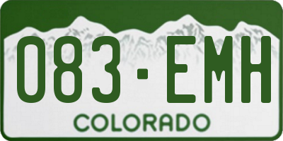 CO license plate 083EMH