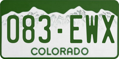 CO license plate 083EWX