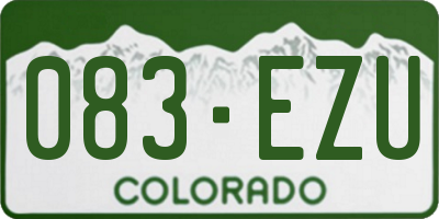 CO license plate 083EZU