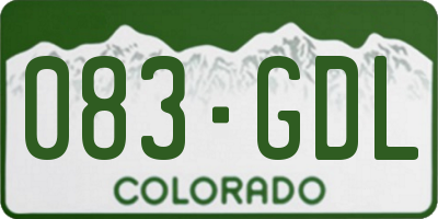 CO license plate 083GDL