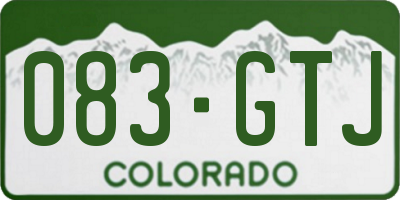 CO license plate 083GTJ
