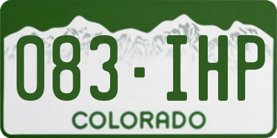 CO license plate 083IHP