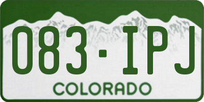 CO license plate 083IPJ
