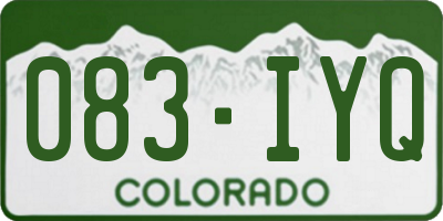 CO license plate 083IYQ
