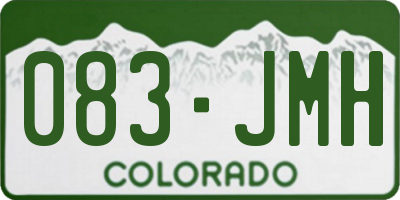 CO license plate 083JMH