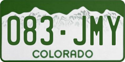 CO license plate 083JMY