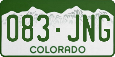 CO license plate 083JNG