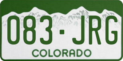 CO license plate 083JRG