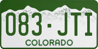 CO license plate 083JTI