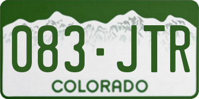 CO license plate 083JTR