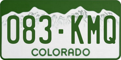 CO license plate 083KMQ