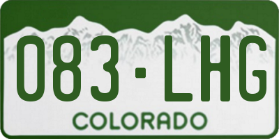 CO license plate 083LHG