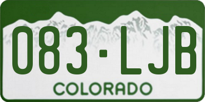 CO license plate 083LJB