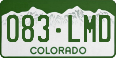 CO license plate 083LMD