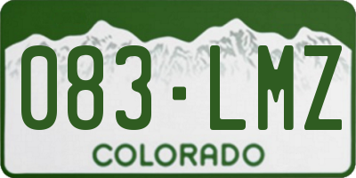 CO license plate 083LMZ