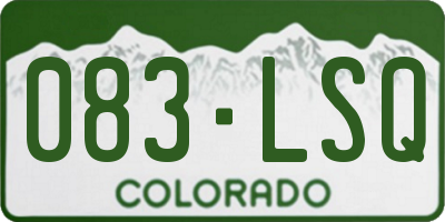 CO license plate 083LSQ