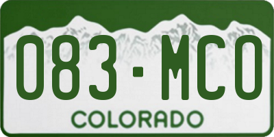 CO license plate 083MCO