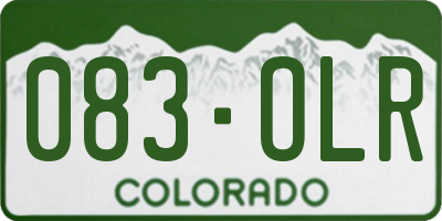CO license plate 083OLR
