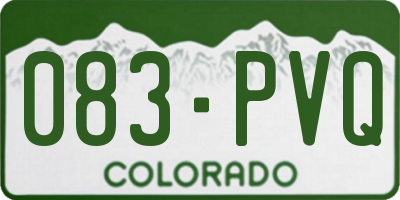 CO license plate 083PVQ
